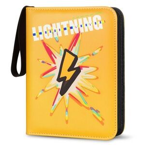TC Giants Yellow Lightning Bolt Zip Pouch Trading Card Binder NWT